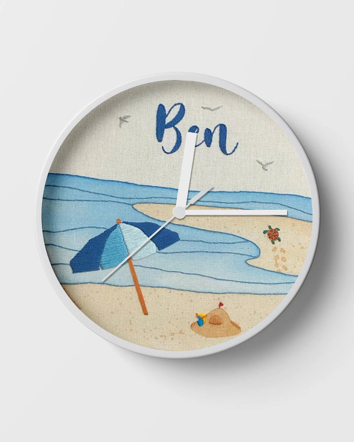 Beach Wall Clock for Kids