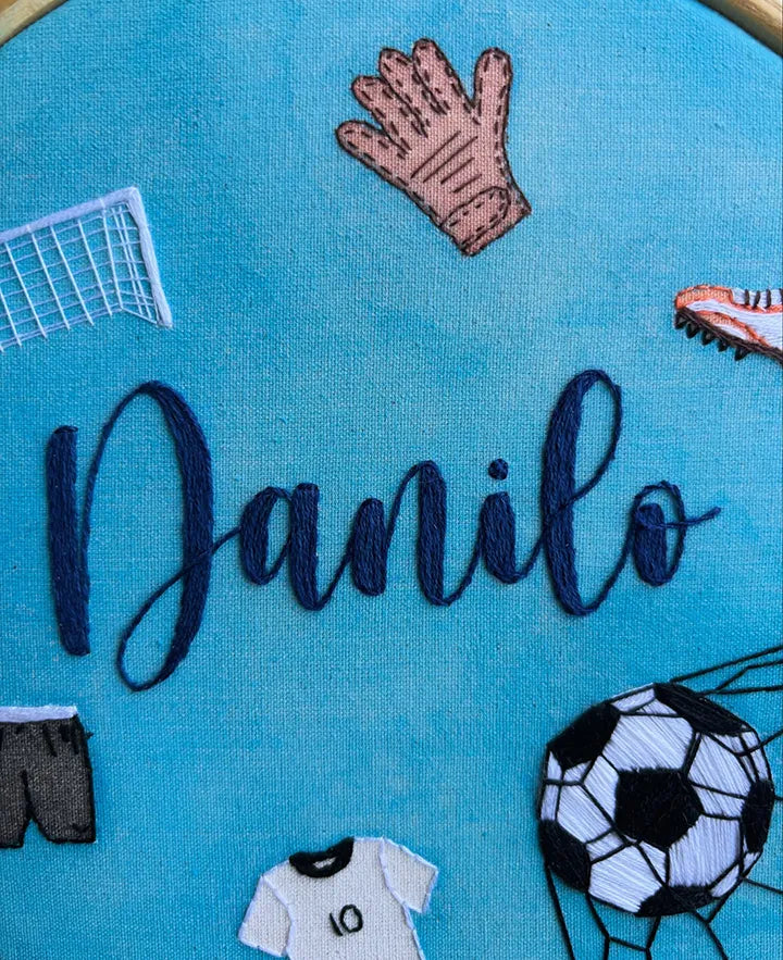 Best personalized baby gifts football clock with protective glass cover and stand