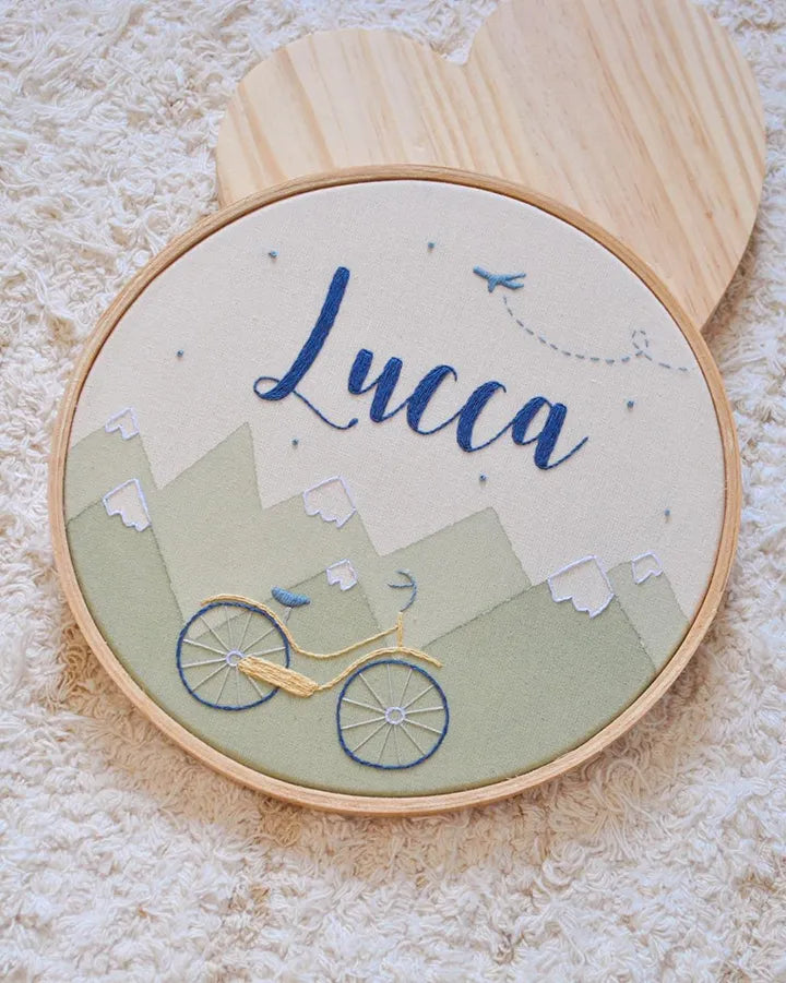 Bicycle Clock Adventure with Jungle Mountains close view
