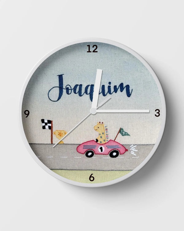 Customizable Clock with Racing Car Design