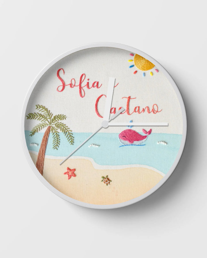 Sea Turtles & Whales Beach Clocks for Wall | Personalized Gift