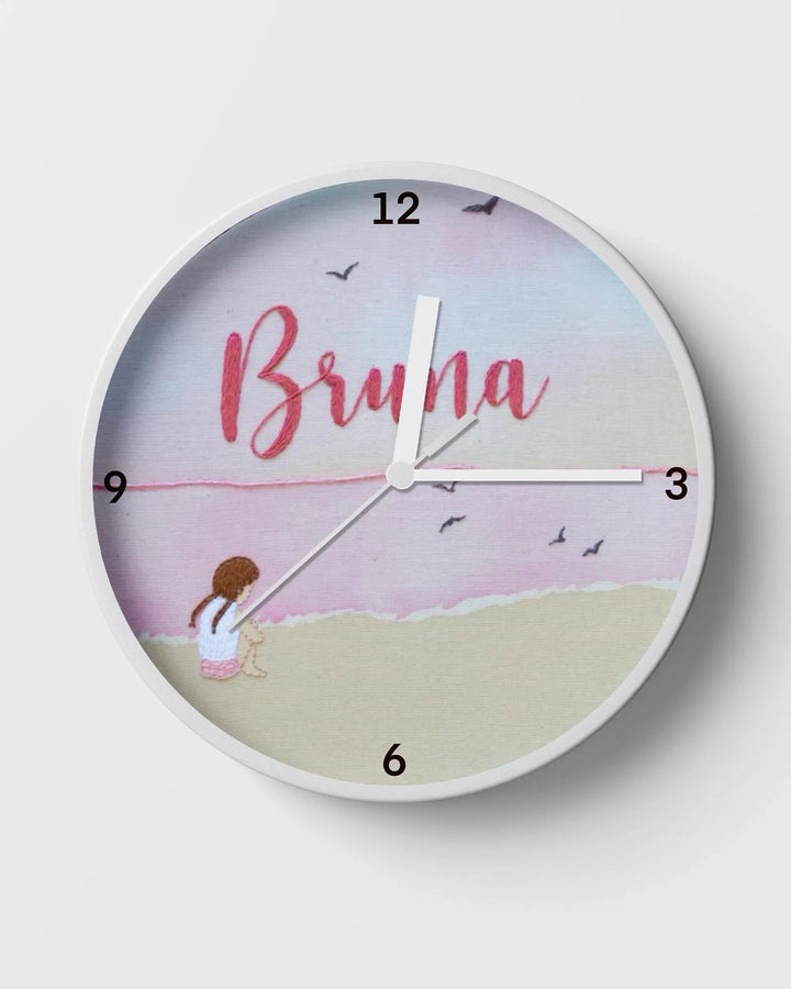 Sunset Beach Clock for Personalized Coastal Decor