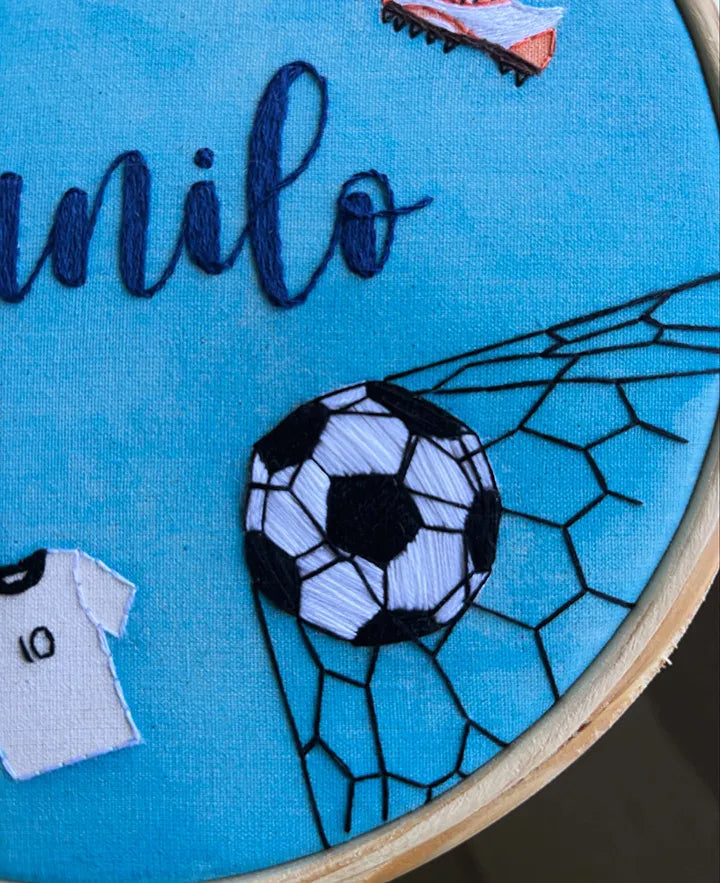 Unique kids wall clock with football theme for boys sports room decor