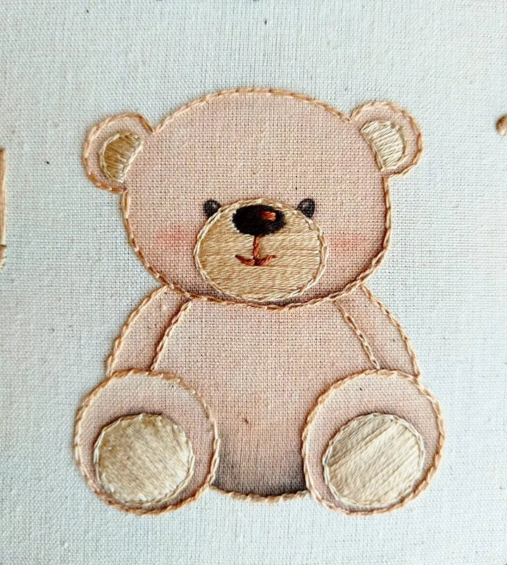 a cute bear embroidery pattern