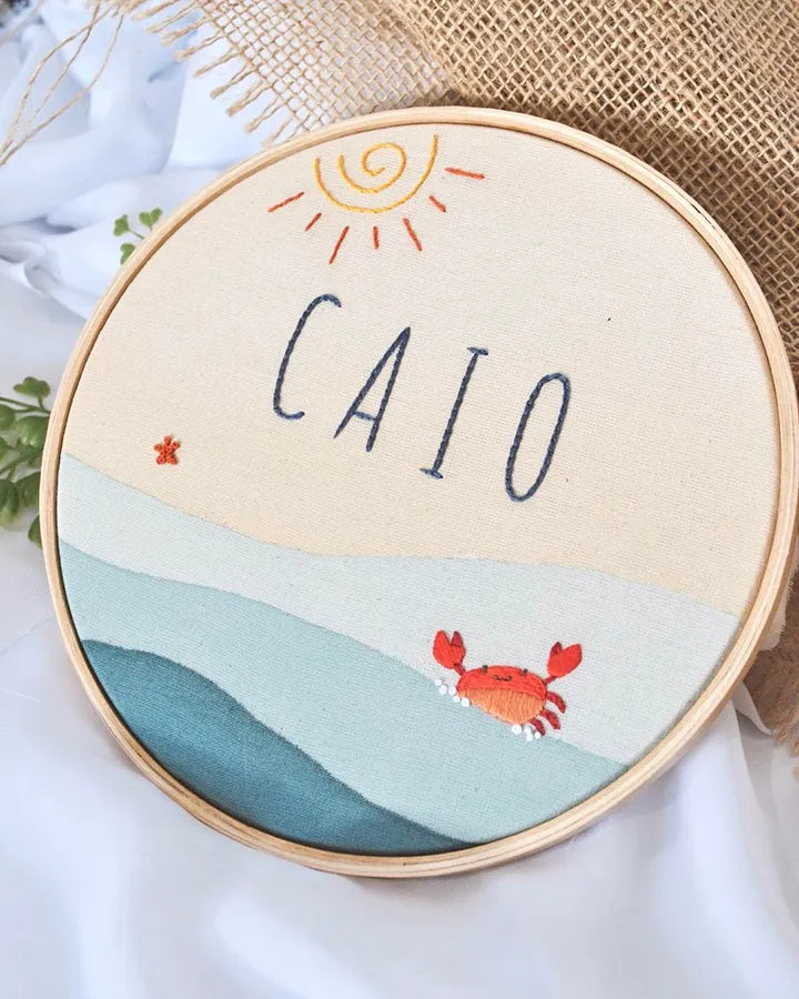 cute ocean beach clock design pattern
