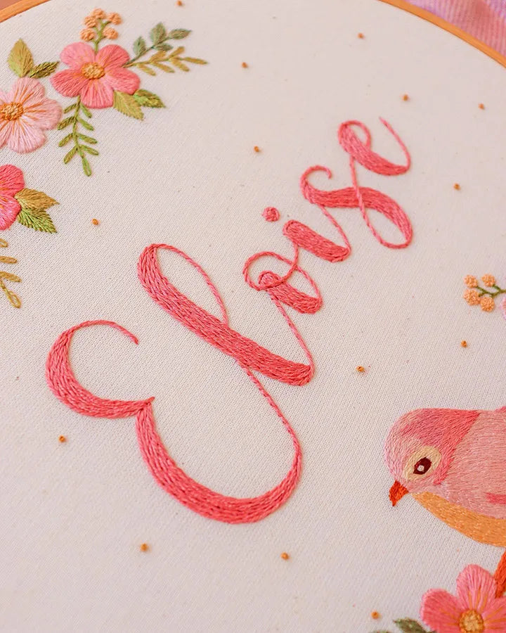 floral clock with baby name